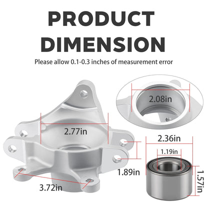 Rear Wheel Axle Knuckle + Bearing Kit for Can-Am Maverick 1000R (2013–2018)