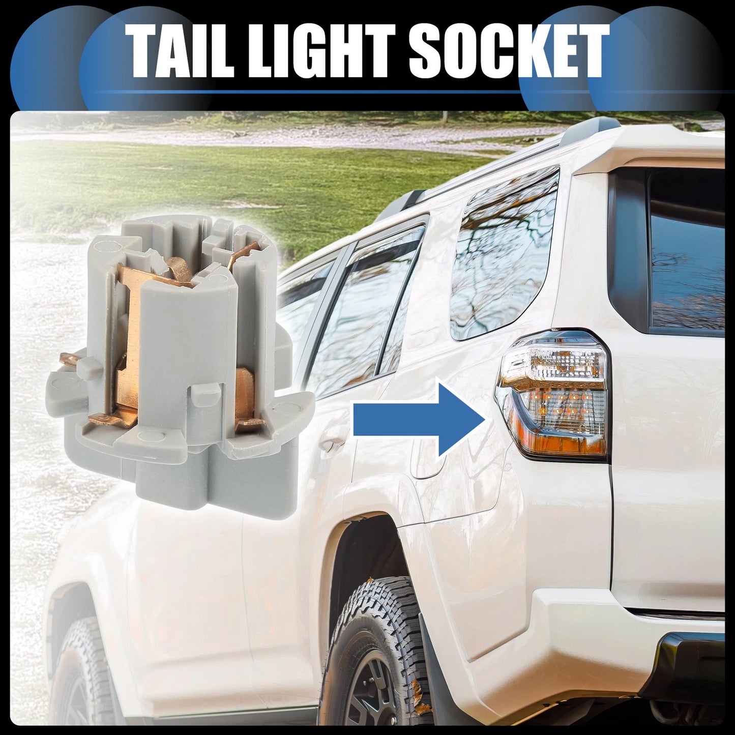 Car Tail Light Socket Parking Lamp Connector for TOYOTA 4RUNNER (2009–2023)