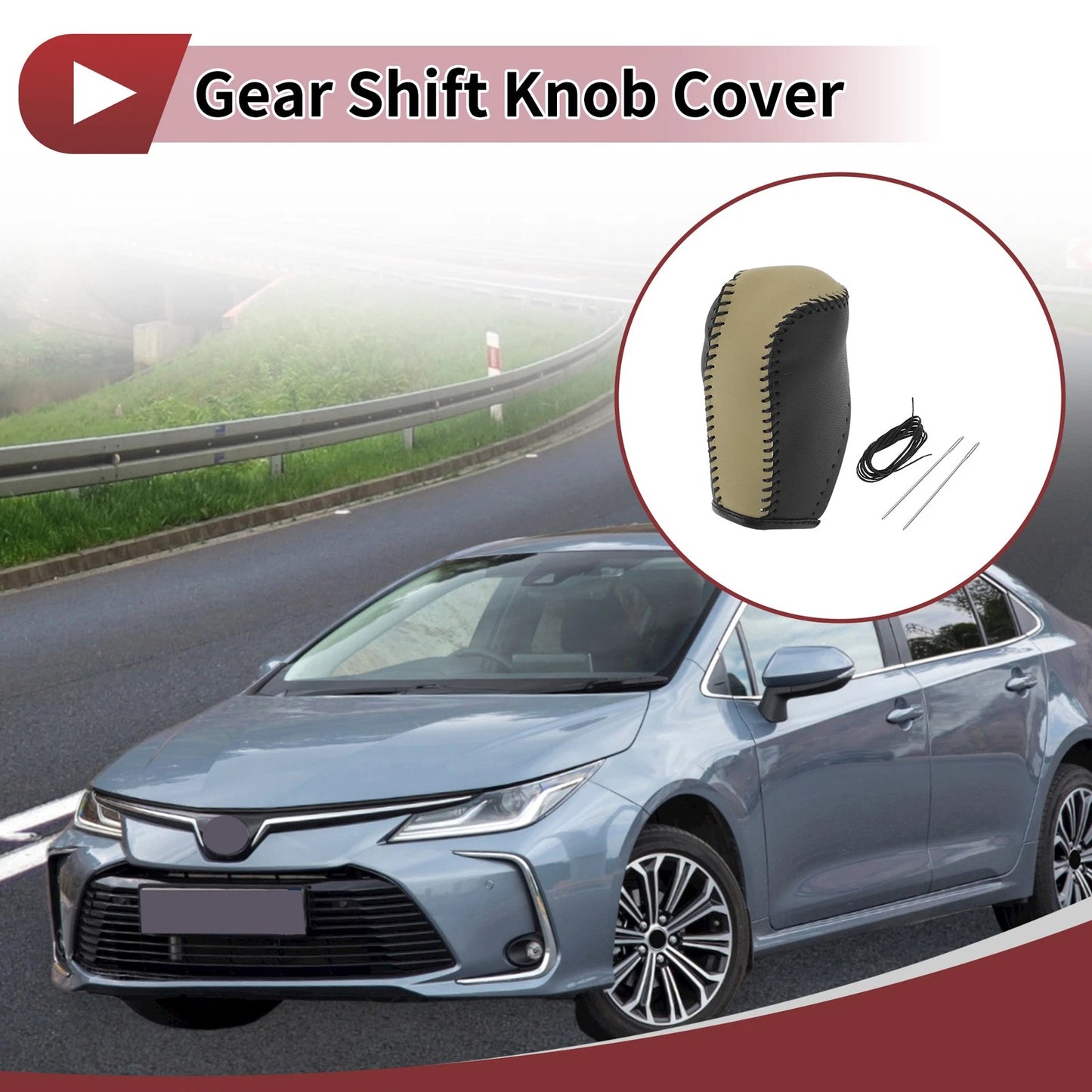 1Pc Gear Shift Knob Cover for Toyota Corolla (2014–2018)