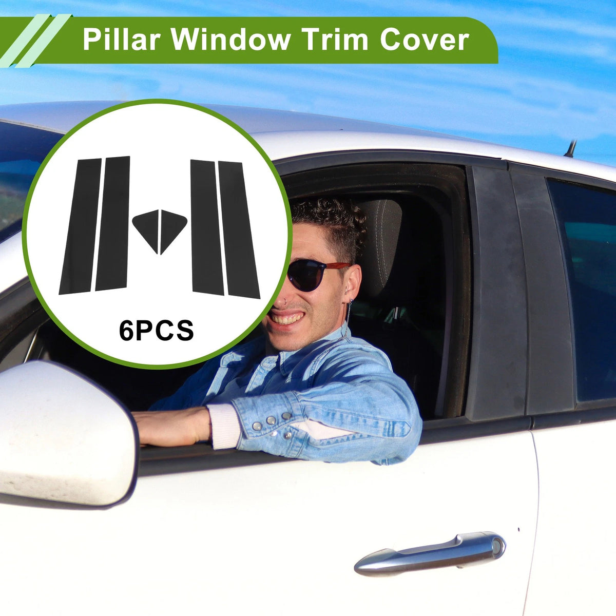 6 x Pillar Window Trim for Chevy Trailblazer (2021 - 2024) Black