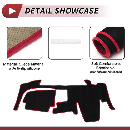 Dashboard Cover Mat for Nissan 40 Series B44A (2020-2024) Black Red