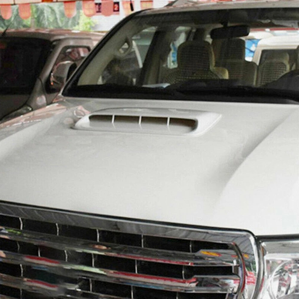 Universal Car Bonnet Vent Decor Cover Sticker for White ABS (2023)
