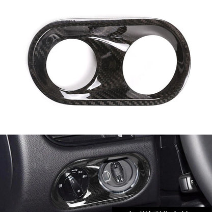Real Carbon Fiber Headlight Switch Buttons Cover Trim Fit For Macan 2015-2020