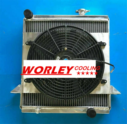 5 Row Aluminum Radiator with Shroud & Fan for Triumph TR6/TR250 (1967-1974)