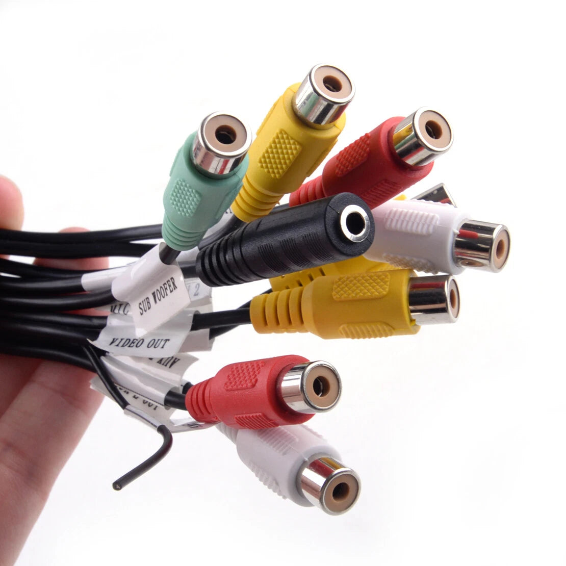 20Pin Car Stereo RCA Output Aux-in Adapter Cable for Universal Car Radio