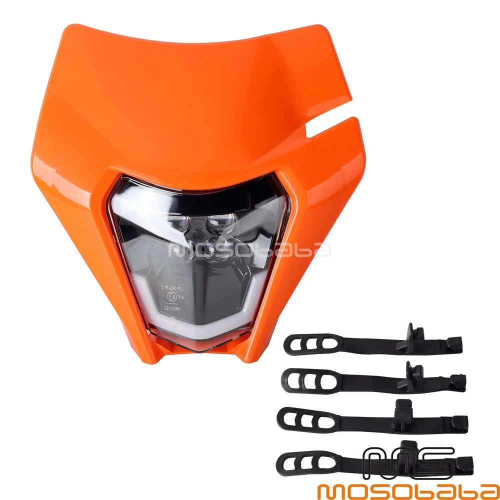Universal Orange Headlight LED Light for KTM EXC 250 350 450 500 (2017-2023)