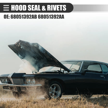 Front Bumper Hood Seal with Rivets for Dodge Challenger (2008 - 2023)