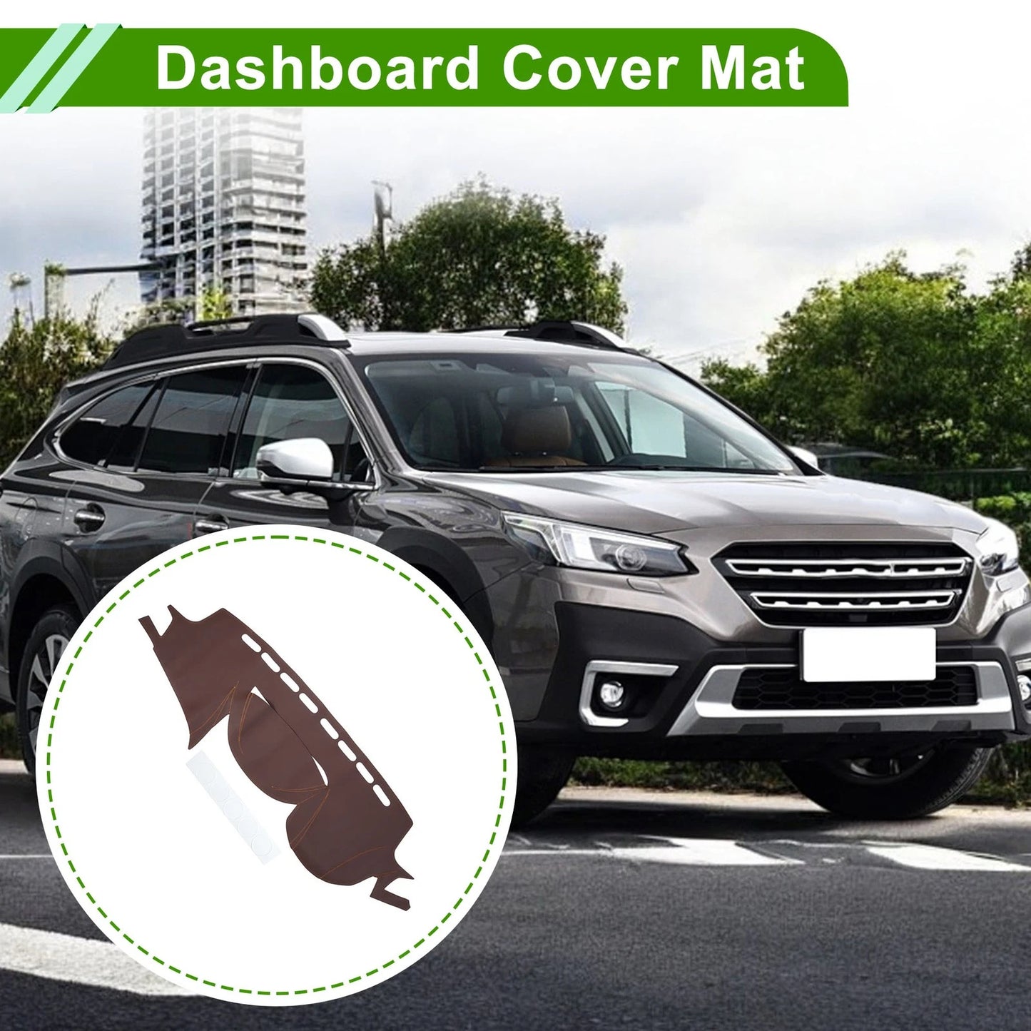 Dashboard Cover Mat for Subaru Outback (2014) - Brown