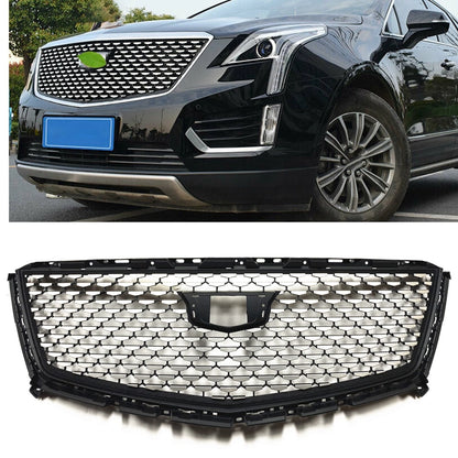 1x Silver Front Upper Grille Cover for Cadillac XT5 (2016-2023)