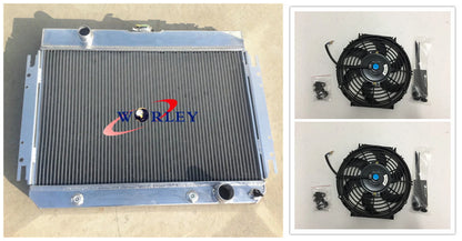 Aluminum Radiator & 10" Fans for Chevy Impala L6 V8 (1963-1968) & El Camino (1966-1967)