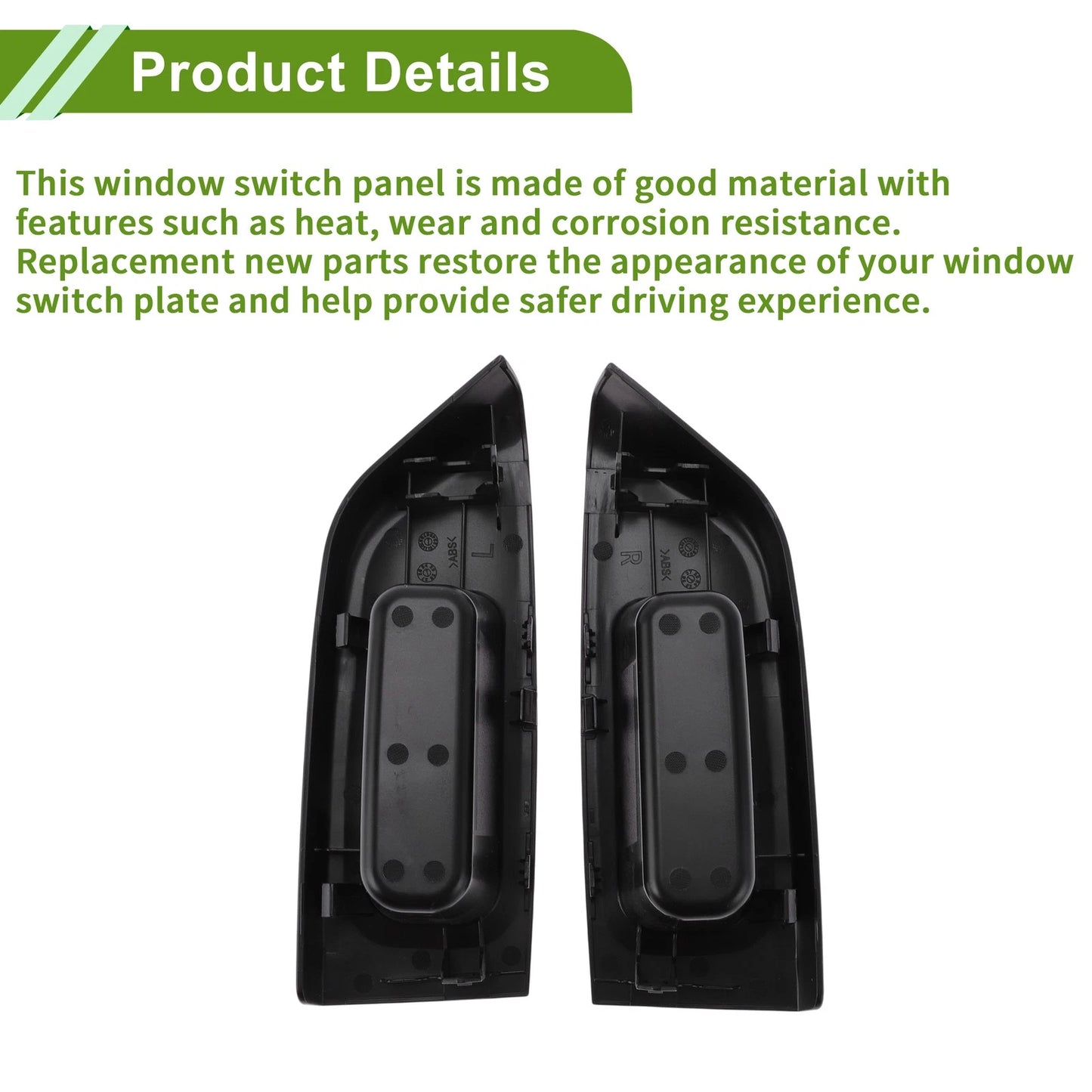 Rear Left & Right Window Switch Bezel Covers for Toyota Yaris (2006-2011)