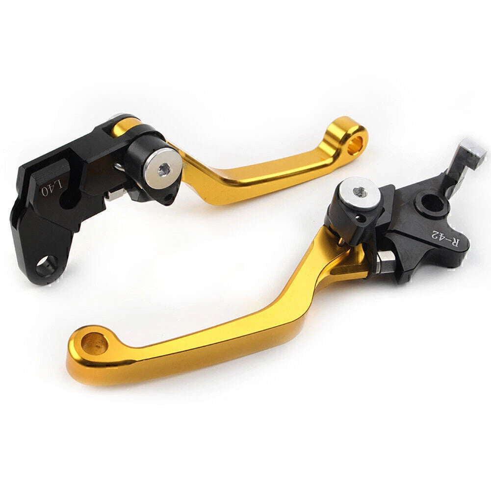 Gold Pivot Clutch Brake Levers for Suzuki DRZ400S/SM/E (2000-2022)