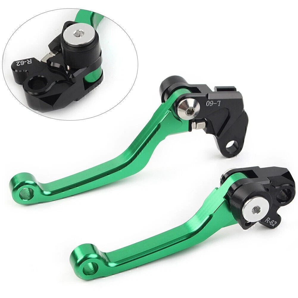 CNC Green Pivot Brake Clutch Levers for Suzuki RM125 RM250 RM85 (2001-2023)
