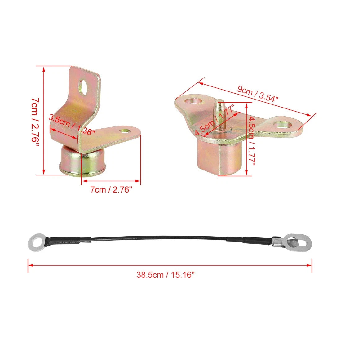 Tailgate Lift Support Cables Hinge Repair Kit for Chevy Silverado & GMC Sierra