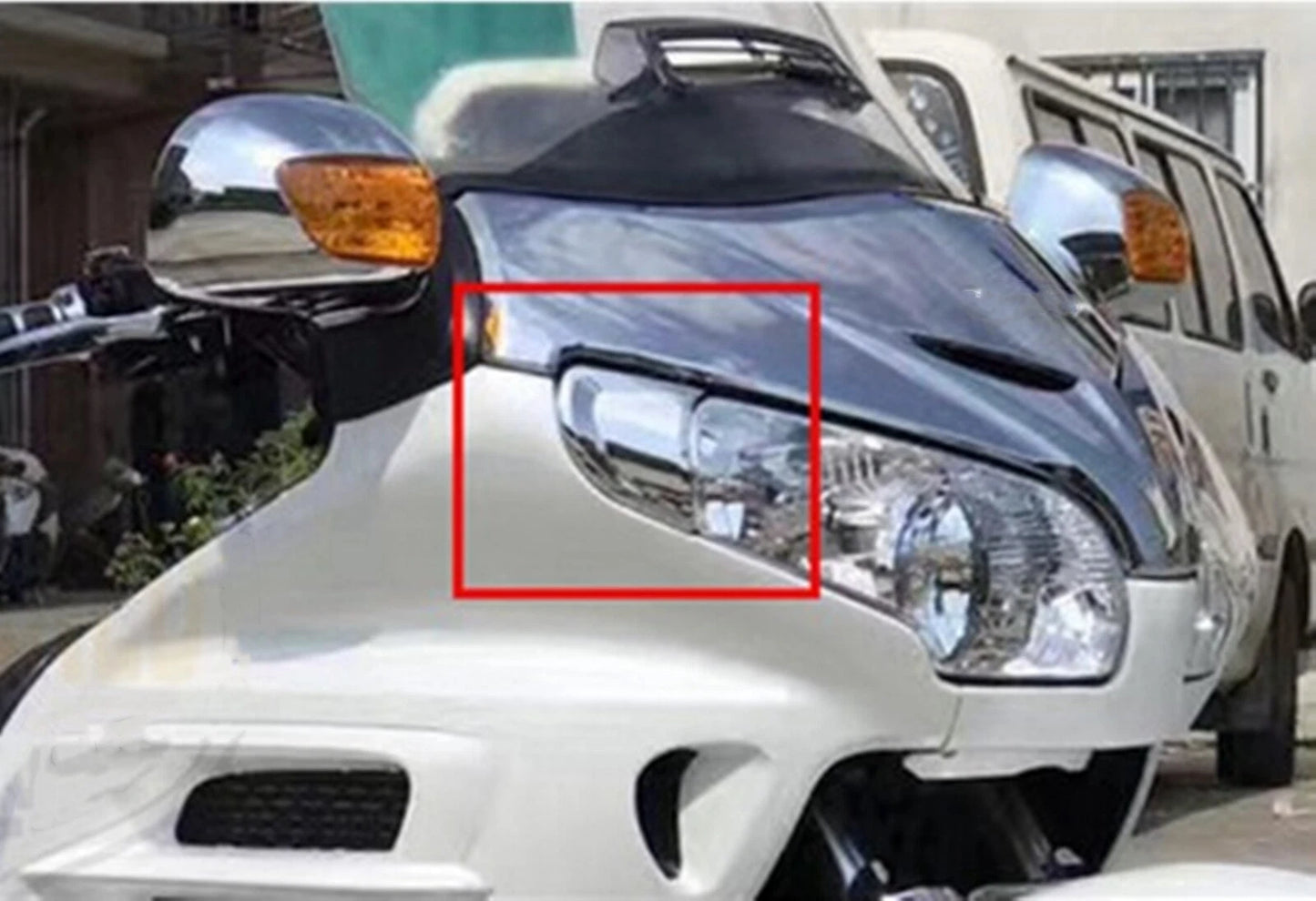 Chrome Headlight Cover Trims for Honda Goldwing GL1800 (2001-2011)