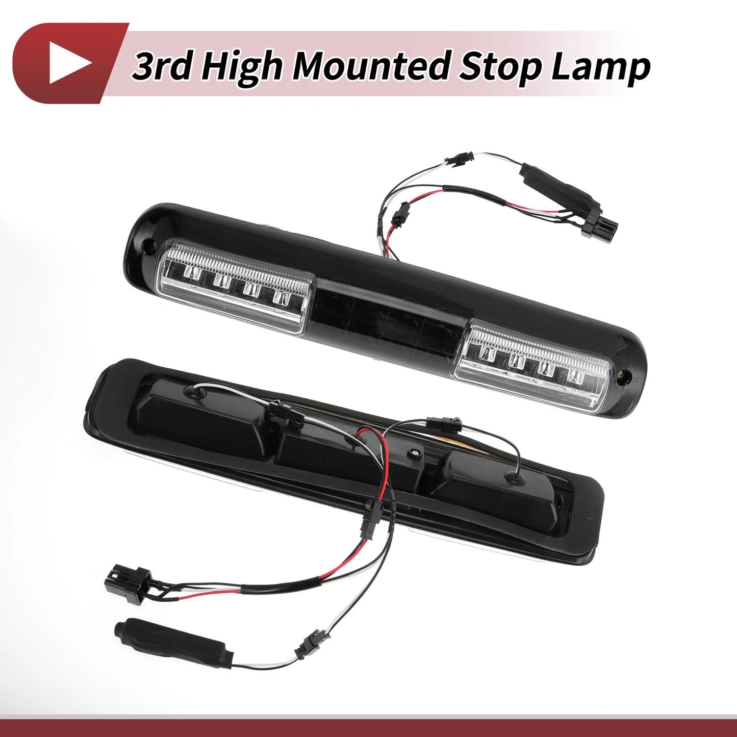 Black White LED Third Brake Light for Chevrolet Silverado 1500 (1999-2006)