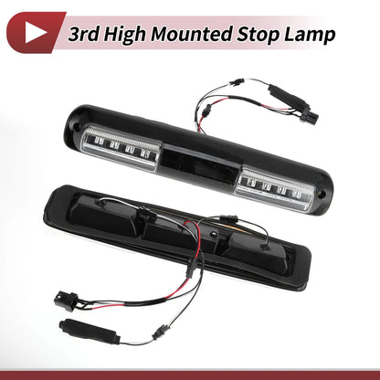 Black White LED Third Brake Light for Chevrolet Silverado 1500 (1999-2006)