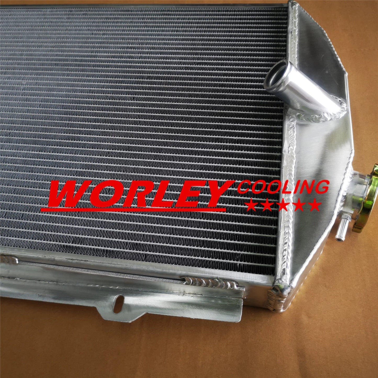 3 Row Aluminum Radiator for Chevy Hot/Street Rod 6 Cyl. w/Tranny Cooler (1938)