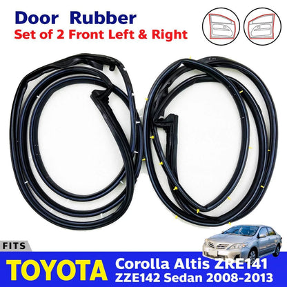 Door Rubber Seal Front L+R Fits Toyota Corolla Altis ZRE141 ZZE142 2008-13 D06