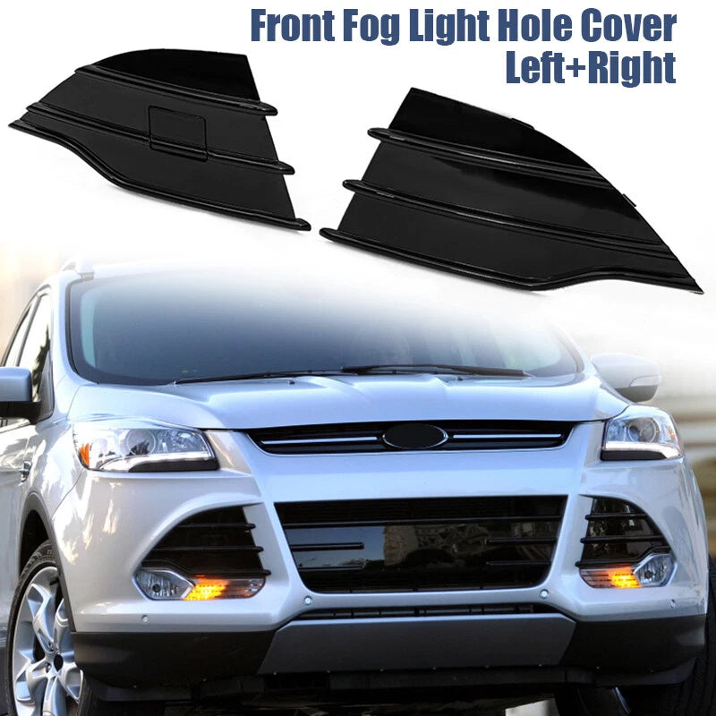Front Bumper Fog Light Cover Inserts for Ford Escape (2013-2016) 2 x