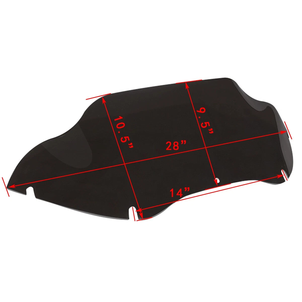 Black 9.5" Windshield & Trims for Harley Road Glide (2004-2013)