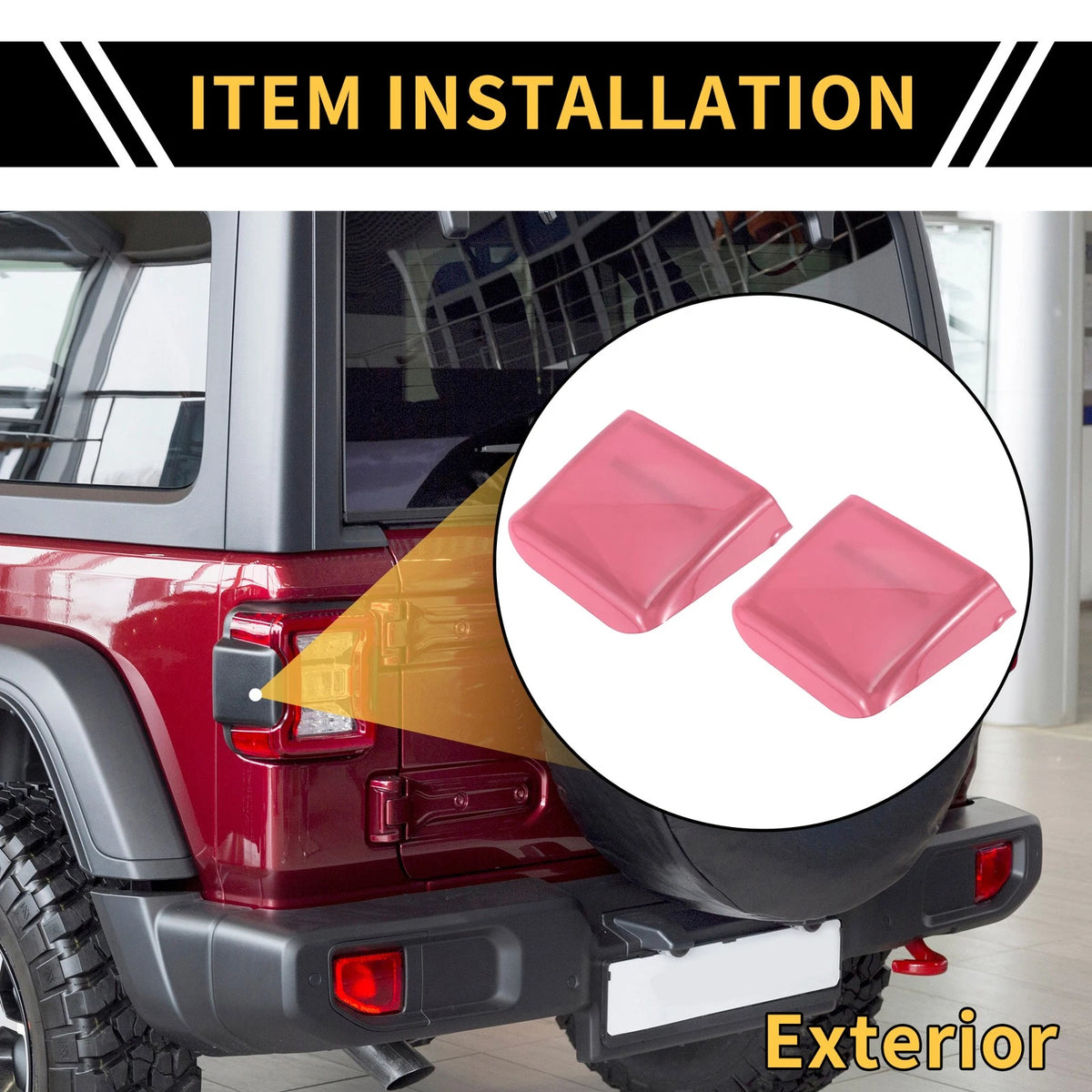 Tail Light Side Cover Trim for Jeep Wrangler JL JLU (2018-2024) Pink