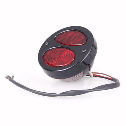 Harley Chrome Black Retro LED Brake Stop Taillight Lamp for Model A