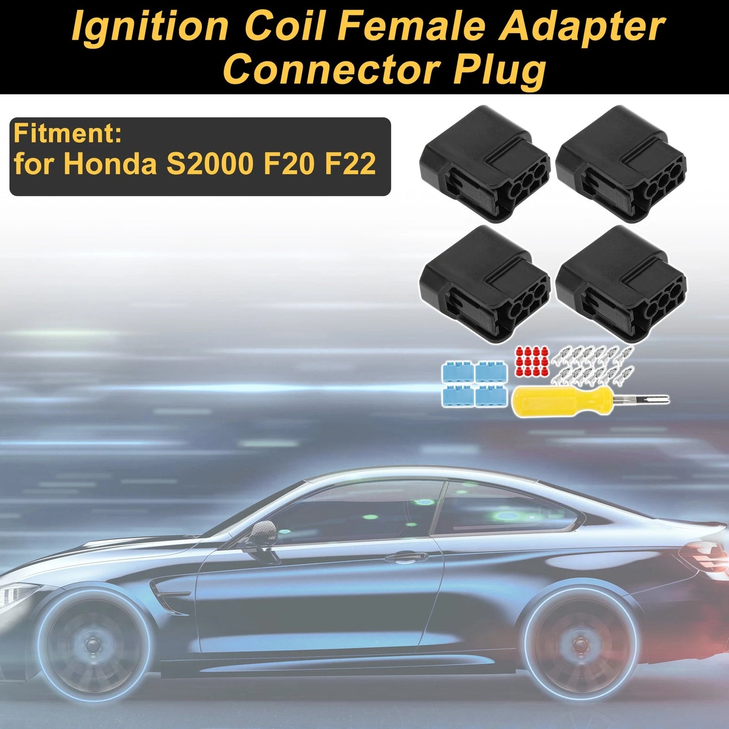 4 x Ignition Coil Connector Plugs for Honda S2000 (2000-2009)
