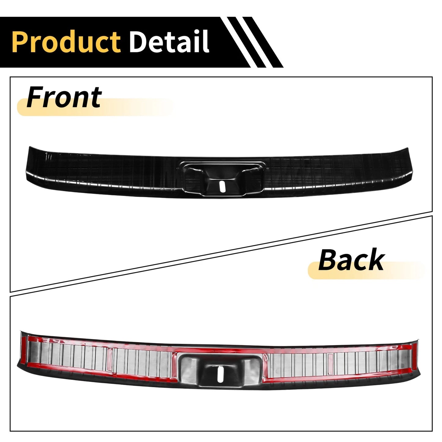 Bumper Guards Black for Toyota Highlander (2020-2024) 1 Pc