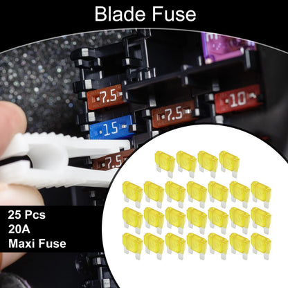Maxi Fuse / 25 Pcs / Blade Fuse for Car/Boat/Truck/RV/Motorcycle