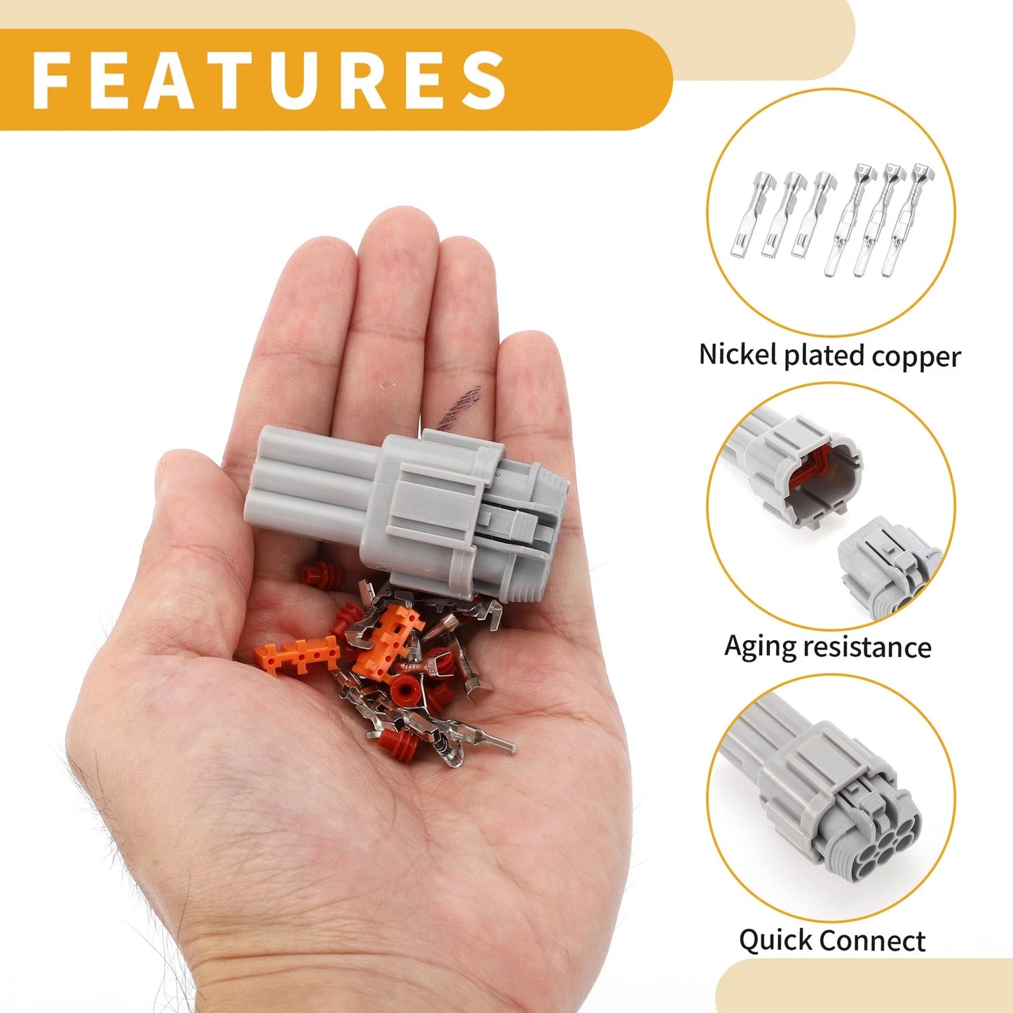 6 Pin Headlight Daytime Running Connector Plug for Nissan