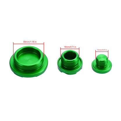 Crankcase Cover Oil Filler Plug - Green for Kawasaki KX 250 450 F (2009-2020)