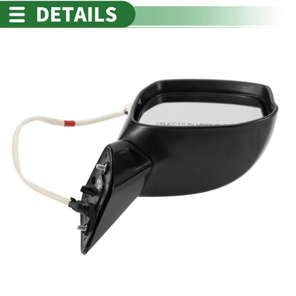 Right Door Mirror for Honda Civic (2012-2015) Manual Folding Gloss Black