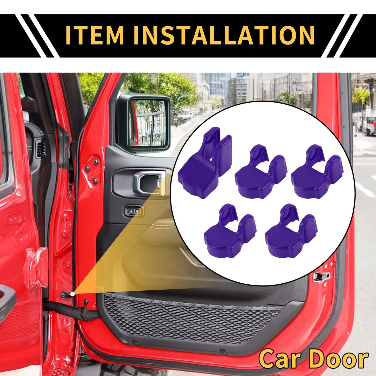 Door Limiting Cover Trim for Jeep Wrangler JL JLU (2018-2024) - Purple