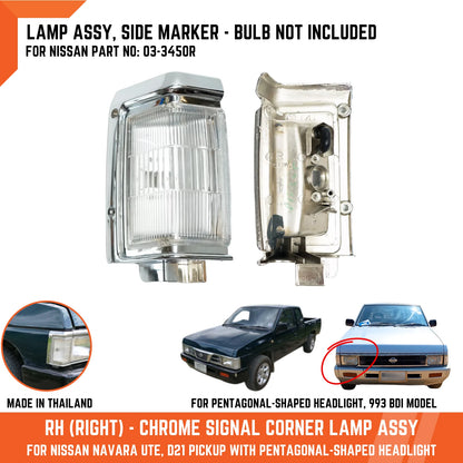 RH Front Corner Turn Signal Light for Nissan Navara D21, Pathfinder WD21