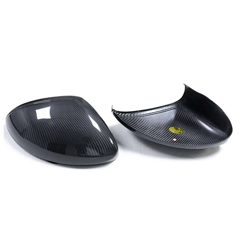 Carbon Fiber Side Mirror Cover Caps for Porsche 718 Boxster Cayman Spyder 17-24