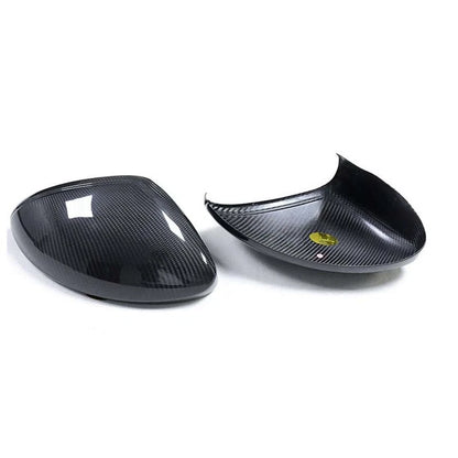 Carbon Fiber Side Mirror Cover Caps for Porsche 718 Boxster Cayman Spyder 17-24