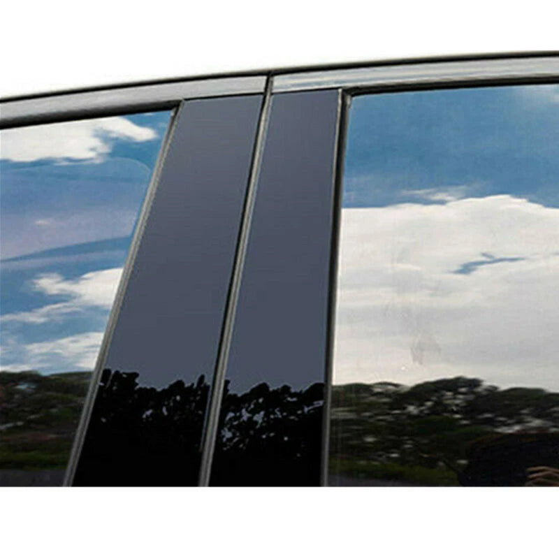 6 x Black Pillar Posts Door Window Trim for Chevrolet Malibu (2016–2021)