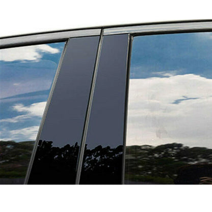 6 x Black Pillar Posts Door Window Trim for Chevrolet Malibu (2016–2021)