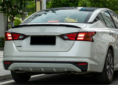 Rear Spoiler Wing V Style for Nissan Altima 2019-2024 Black Sedan