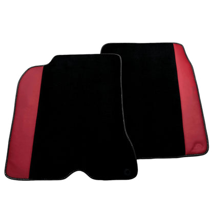 Black Floor Mats for Ferrari California T (2015-2019) - Bordeaux Nappa Leather