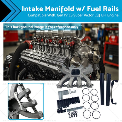 Intake Manifold w/ Fuel Rails for Gen IV LS Super Victor LS3 EFI Engine