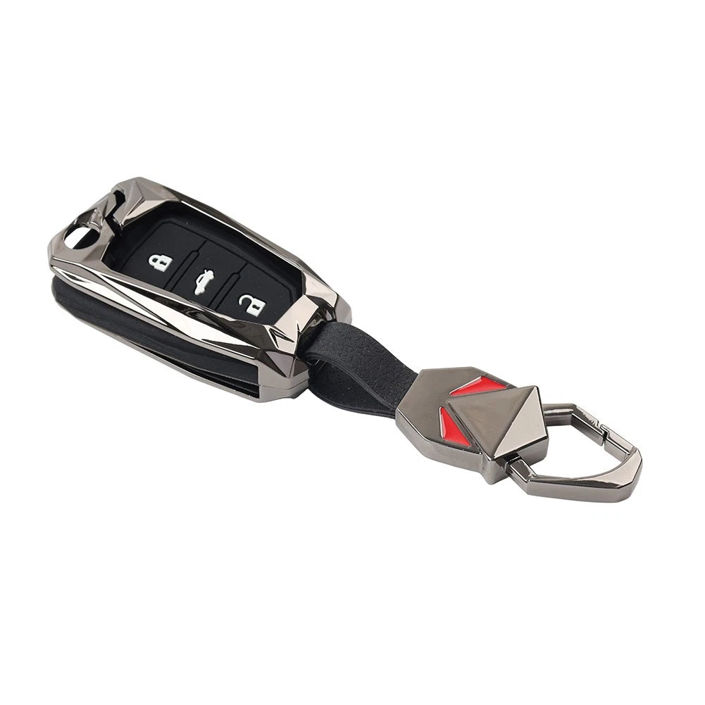Black 3-Button Key Fob Case Shell Cover for Audi A8 Quattro (2006-2010)