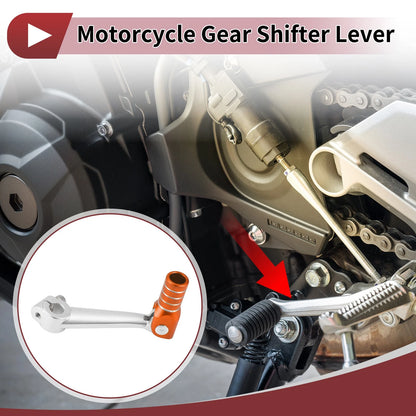 Folding Gear Shift Lever Silver Tone Orange for Bosuer M5
