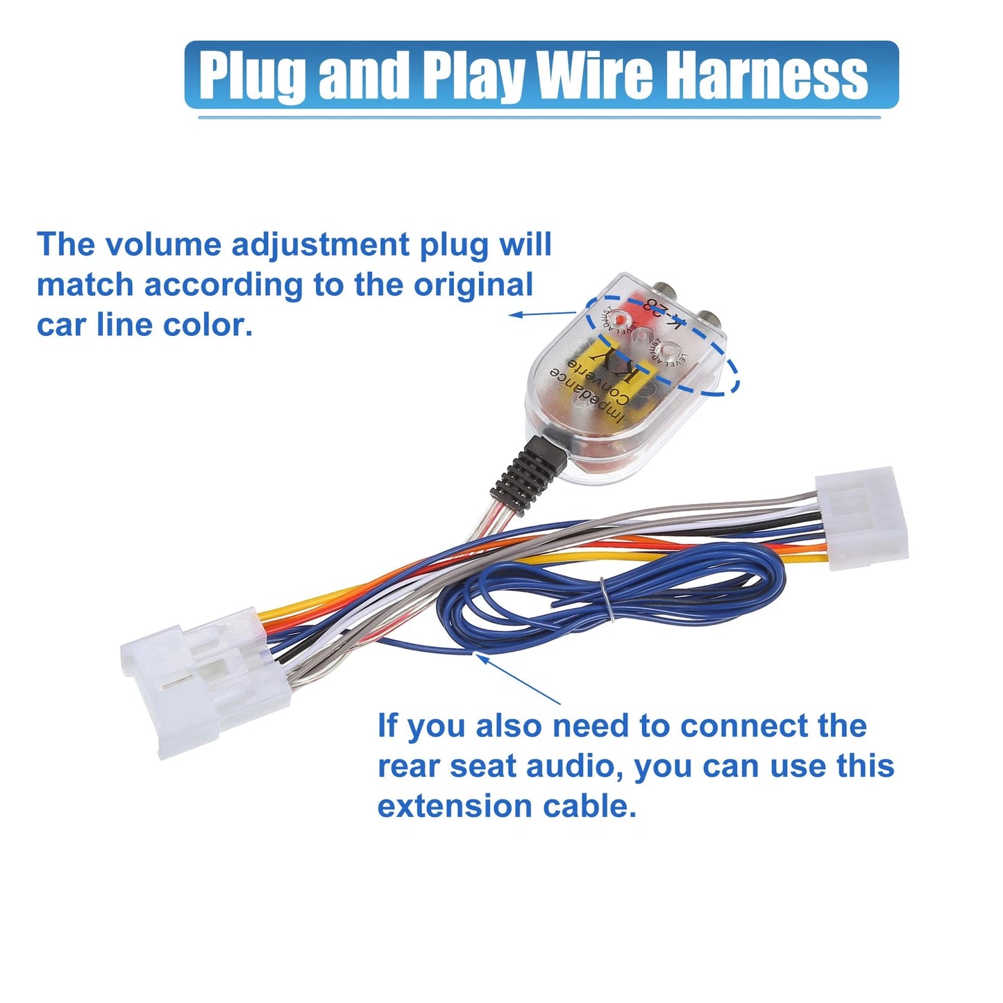 Radio Amp Subwoofer Amplifier Wire Harness for Toyota Pickup (1995-1998)