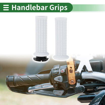 Motorcycle Hand Grips Cover Kit TPU White Square for Motorcycle