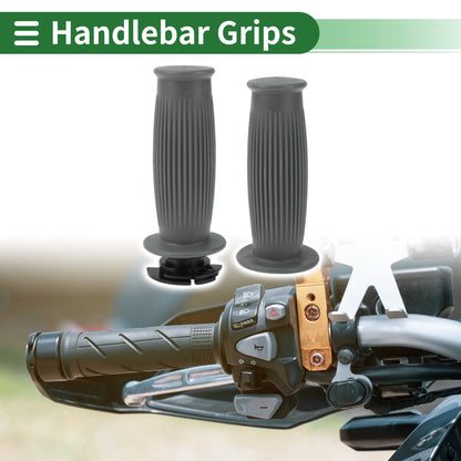 7/8" 22mm Hand Grips Cover TPU Gray for Motorcycle