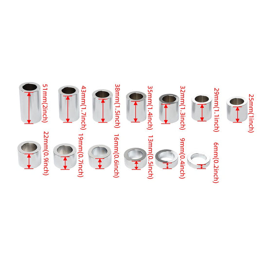 13X Wheel Axle Spacer Kit 3/4" ID 1 1/4" for Harley Dyna Chopper Bobber
