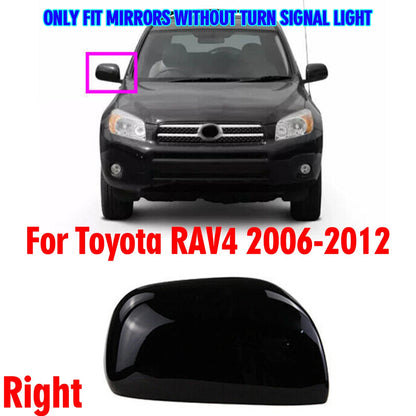 Right Side Mirror Cover Housing Trim Frame Black for Toyota RAV4 (2006–2012)