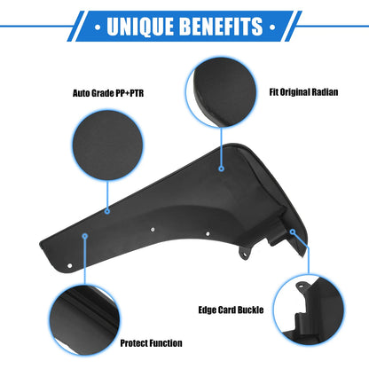 Mud Flaps for Ford Explorer 2011-2019 Black Front Rear Splash Guards